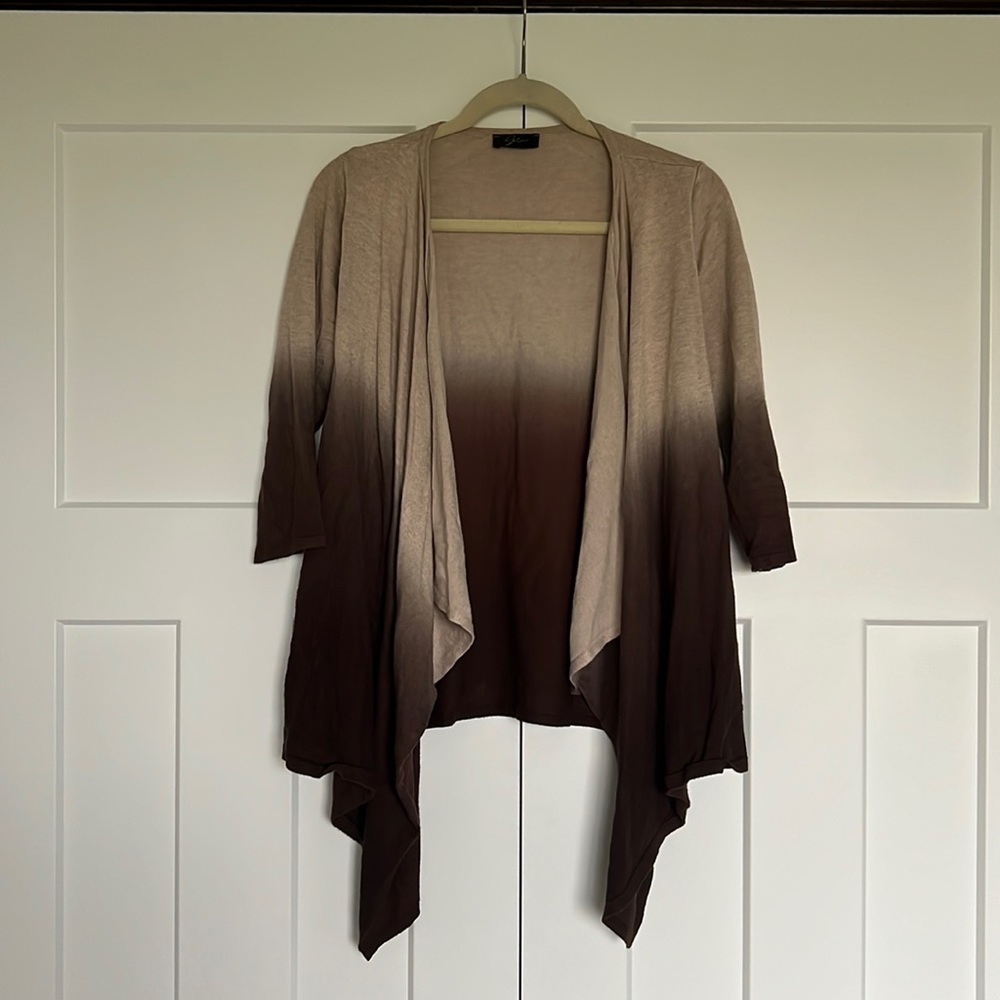 Ombré three quarter sleeve cardigan